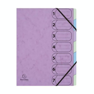 Trieur Harmonika 7 Compartiments Pour A4 Aquarel - Exacompta - Rougier et Plé