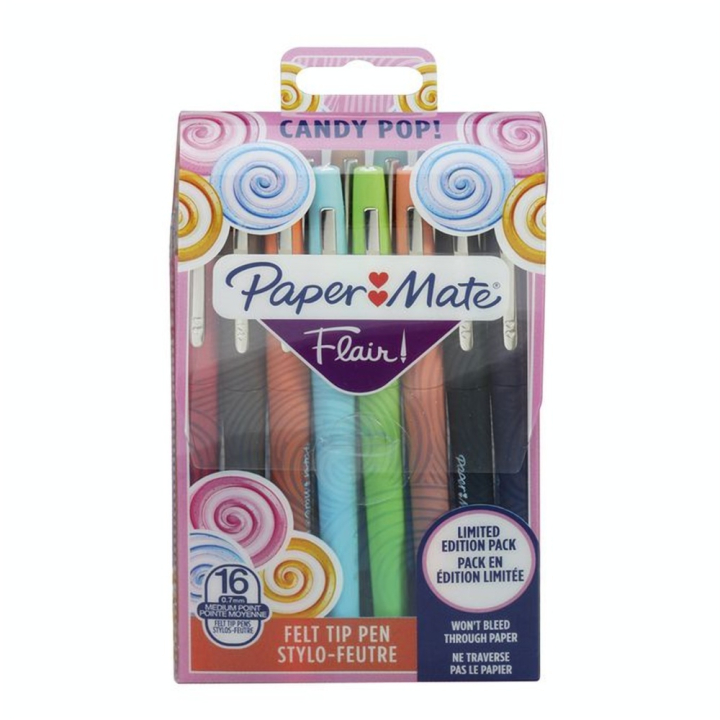 Feutre Flair Pochette 16 couleurs Candy pop - Paper Mate - Rougier et Plé