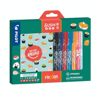 Coffret Sushi Box Frixion Ball & Light 7 stylos + 1 carnet - Pilot - Rougier et Plé