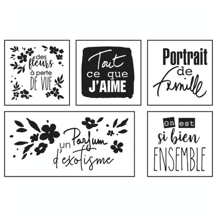 Tampons Bois Coffret 5 pcs Couleurs Nature - Artemio - Rougier et Plé