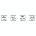Tampons Bois Set Animaux Jardin - Artemio - Rougier et Plé