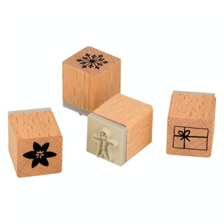 Tampons Bois Set Woodsy Xmas - Artemio - Rougier et Plé