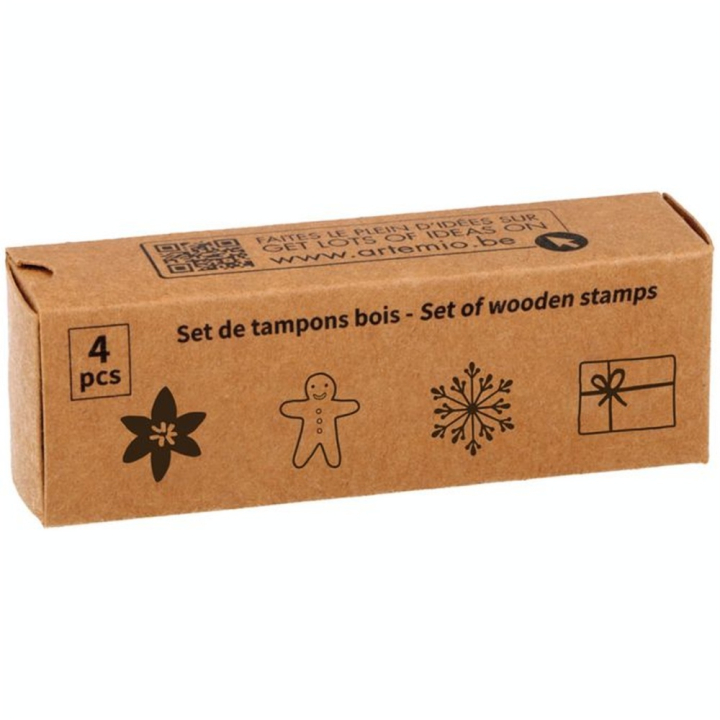 Tampons Bois Set Woodsy Xmas - Artemio - Rougier et Plé