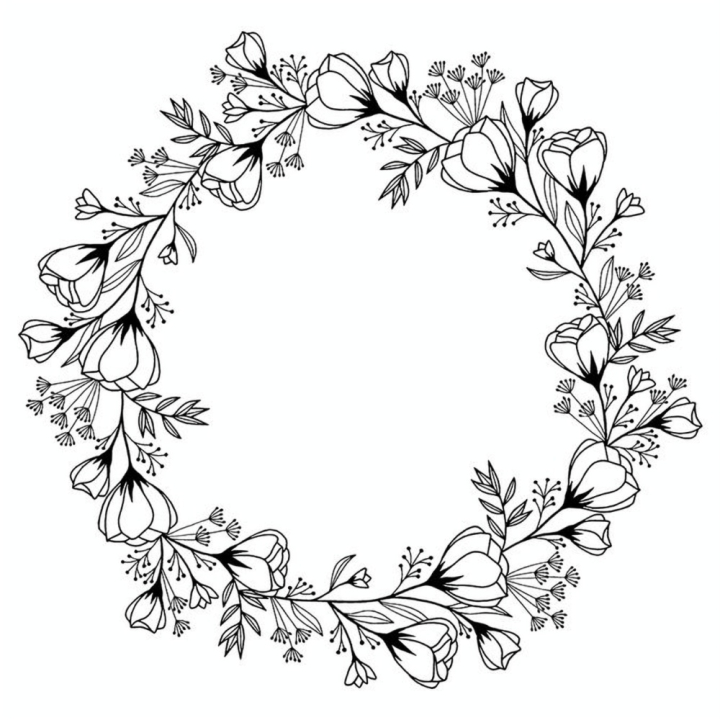 Tampon Bois Good Vibes Couronne 10 cm - Artemio - Rougier et Plé