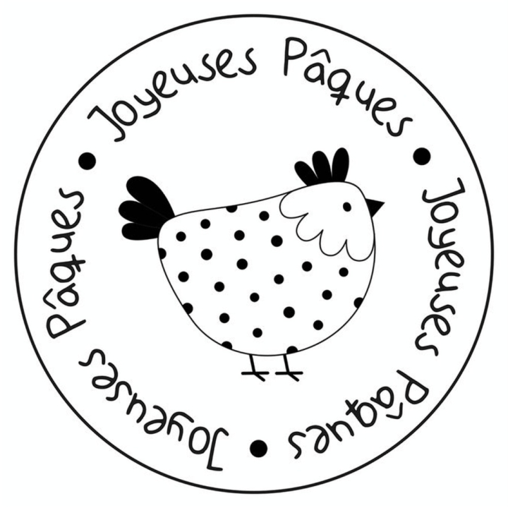 Tampon Transparent Rond 12 cm Joyeuses Pâques - Artemio - Rougier et Plé