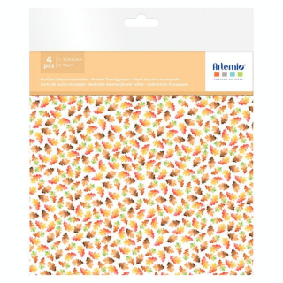 Papier Calque imprimé 30,5 x 30,5 cm Fall In Love 4 pcs - Artemio - Rougier et Plé