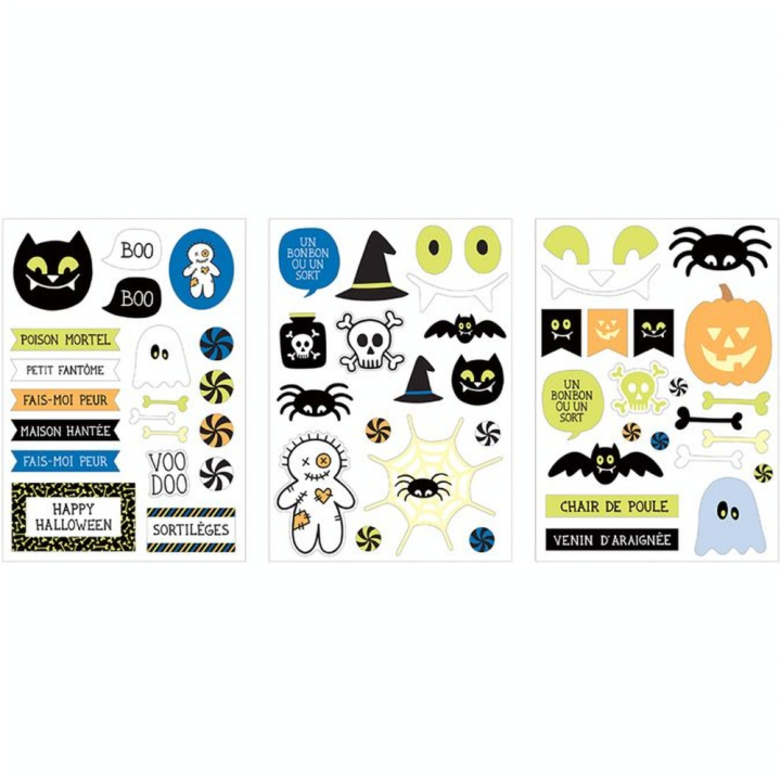 Stickers Cartonnés Phosphorescents Halloween - Artemio - Rougier et Plé