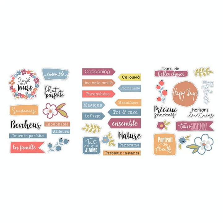 Stickers Chipboard Couleurs Nature - Artemio - Rougier et Plé