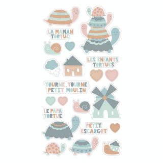 Stickers Puffies Jolies Comptines Tortues - Artemio - Rougier et Plé
