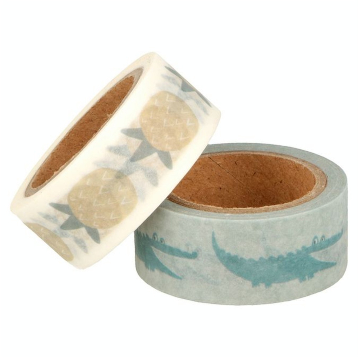 Ruban Adhésif Masking Tape 2 pcs 15 mm x 5 m Safari - Artemio - Rougier et Plé