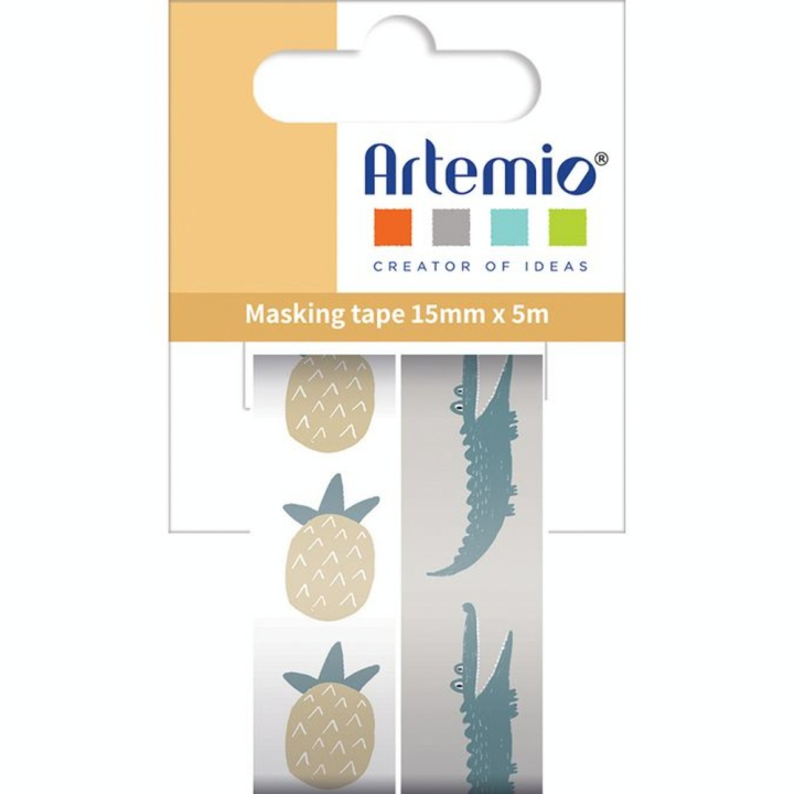 Ruban Adhésif Masking Tape 2 pcs 15 mm x 5 m Safari - Artemio - Rougier et Plé