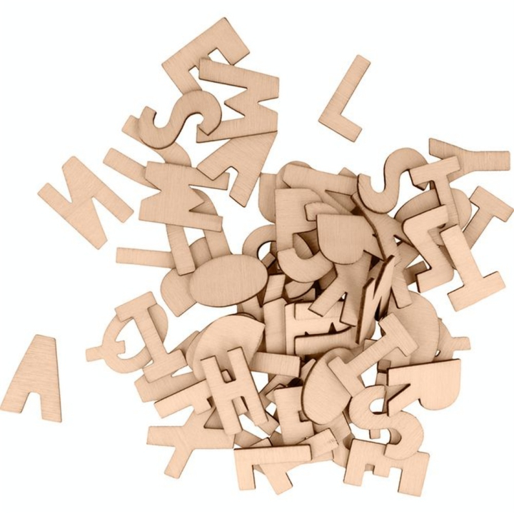 Mini Silhouettes en bois 72 pcs Lettres Alphabet - Artemio - Rougier et Plé