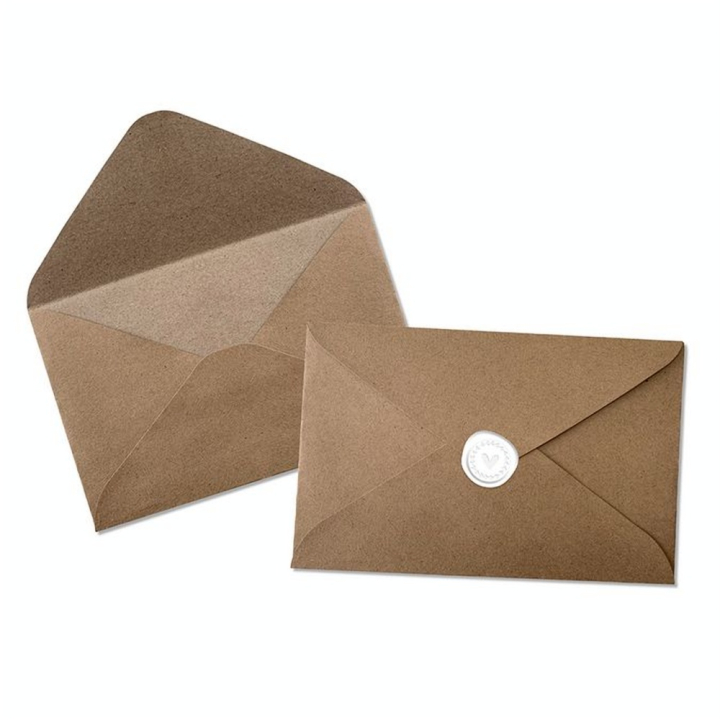 Enveloppes 17.8 x 11.5 cm 50 pcs Kraft - Artemio - Rougier et Plé