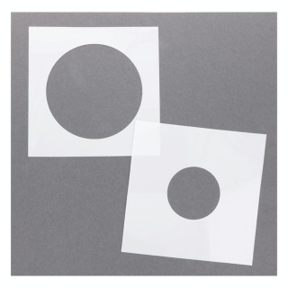 Pochoir + Masque 15 x 15 cm 12 pcs Ronds - Artemio - Rougier et Plé