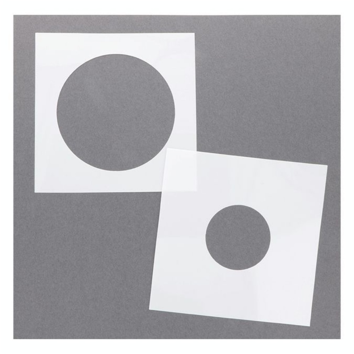 Pochoir + Masque 15 x 15 cm 12 pcs Ronds - Artemio - Rougier et Plé