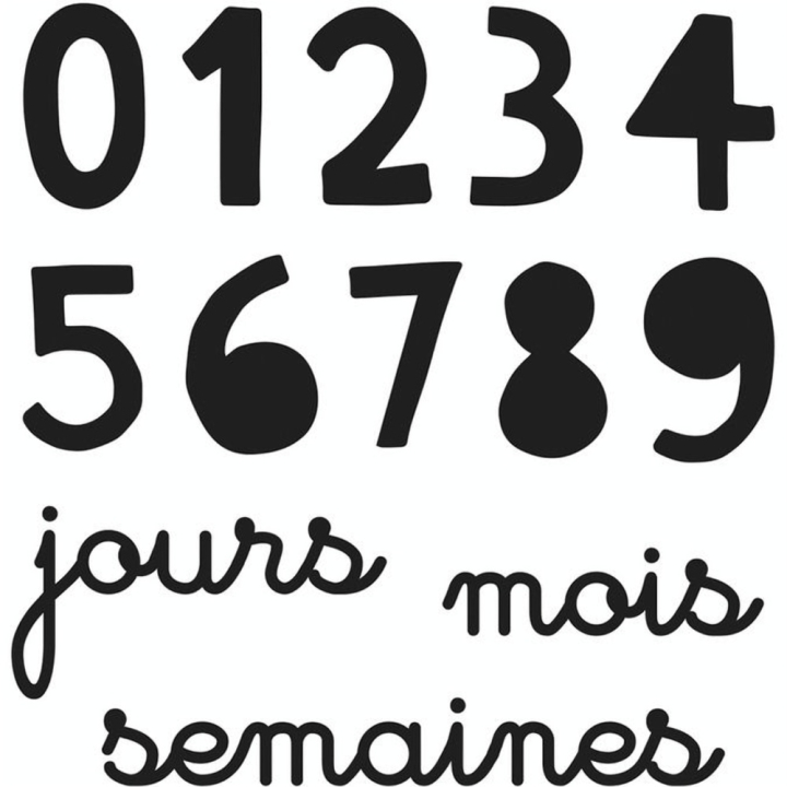Matrice de découpe Dies Jolies Comptines Chiffres - Artemio - Rougier et Plé