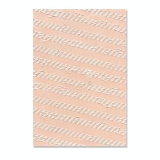 Classeur de Gaufrage 3-D Texturé Notes de musique - Sizzix - Rougier et Plé