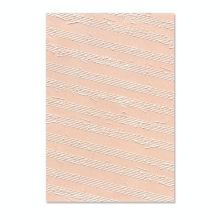 Classeur de Gaufrage 3-D Texturé Notes de musique - Sizzix - Rougier et Plé
