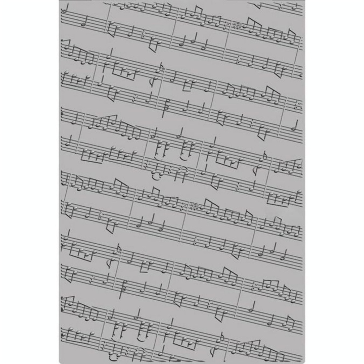 Classeur de Gaufrage 3-D Texturé Notes de musique - Sizzix - Rougier et Plé