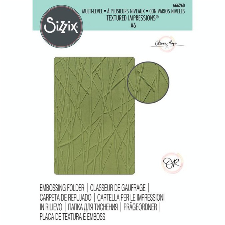 Classeur de gaufrage Multiniveau Texturé Forest Scene - Sizzix - Rougier et Plé