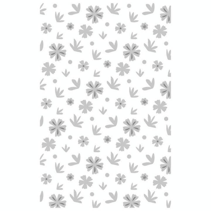 Classeur de gaufrage Multiniveau Texturé Scattered Florals - Sizzix - Rougier et Plé