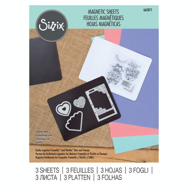 Feuilles magnétiques 3 pcs 20,8 x 13 cm - Sizzix - Rougier et Plé