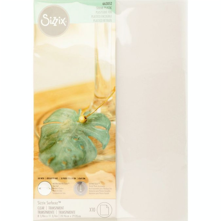 Plastique Rétractable A4 21 x 29.7 cm 10 pcs Givré - Sizzix - Rougier et Plé