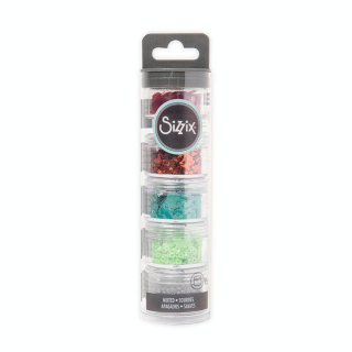 Sequins & Perles 5 pots Muted Colors - Sizzix - Rougier et Plé