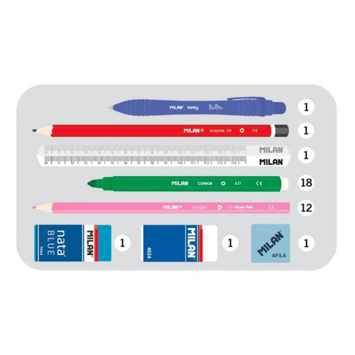 Plumier 2 compartiments Frutikis Avec contenu - MILAN - Rougier et Plé