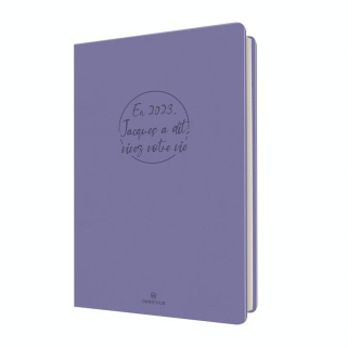 Agenda semainier 2023-2024 17 x 24.5 cm Camelia Lila - Editions Oberthur - Rougier et Plé