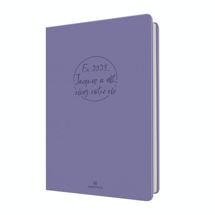 Agenda semainier 2023-2024 17 x 24.5 cm Camelia Lila - Editions Oberthur - Rougier et Plé