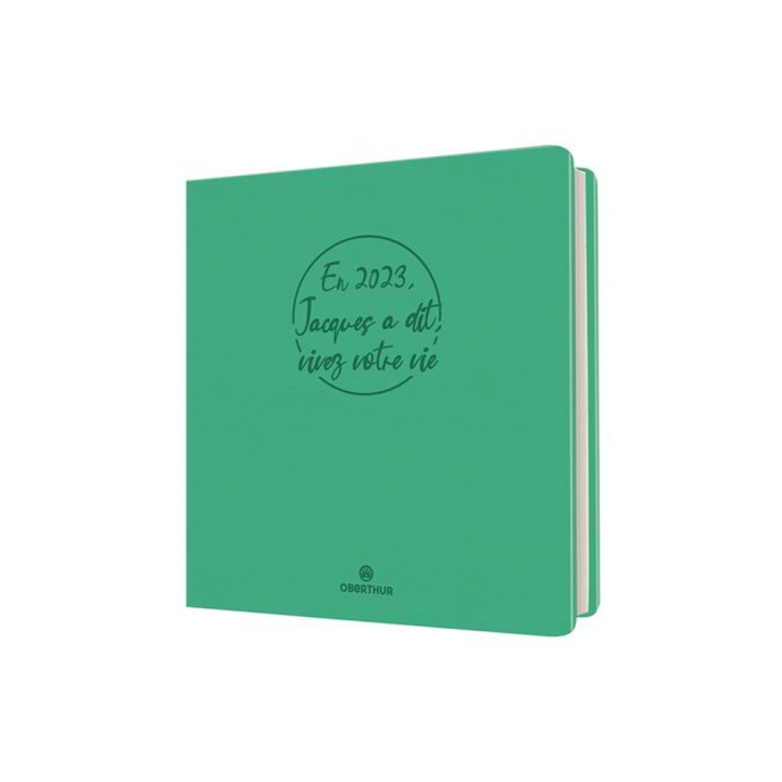 Agenda semainier 2023-2024 16.5 x 16.5 cm Camelia Vert - Editions Oberthur - Rougier et Plé