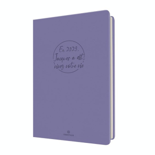 Agenda semainier 2023-2024 10 x 15 cm Camelia Lila - Editions Oberthur - Rougier et Plé