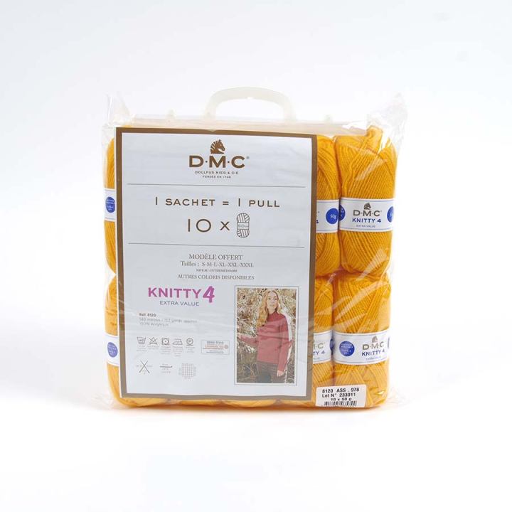 Pack de Fil Knitty 4 10 Pelotes - DMC - Rougier et Plé