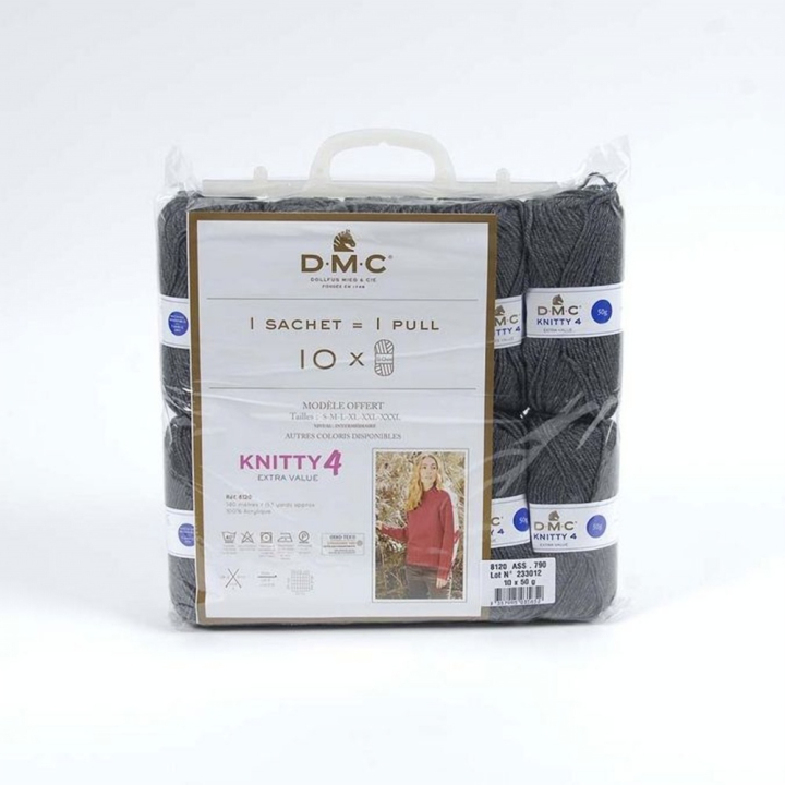 Pack de Fil Knitty 4 10 Pelotes - DMC - Rougier et Plé