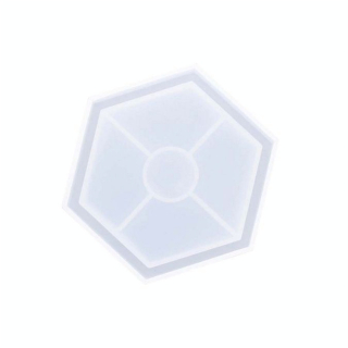 Moule en silicone Sous-verre hexagonal 11,5 x 10 cm - Jesmonite - Rougier et Plé