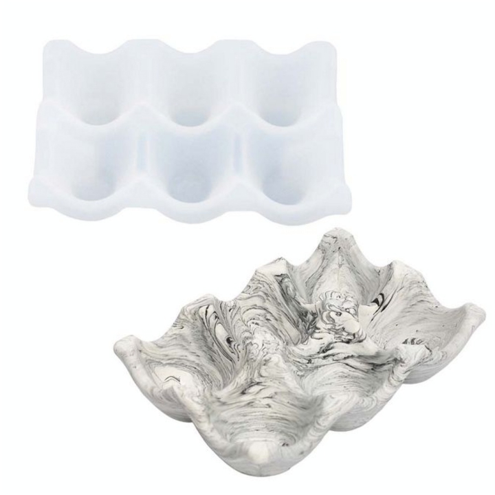 Moule en silicone Plateau à œufs 14,5 x 10 cm - Jesmonite - Rougier et Plé