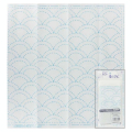 Coupon Tissu Sashiko 31 x 31 cm Blanc Vagues - Kiyohara - Rougier et Plé