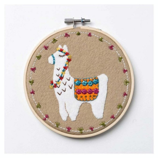 Kit Tambour Appliqué Lama - Corinne Lapierre - Rougier et Plé