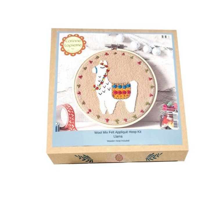 Kit Tambour Appliqué Lama - Corinne Lapierre - Rougier et Plé