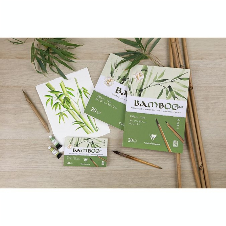 Papier Aquarelle Bamboo 250 g/m² Bloc Spiralé de 15 feuilles - Clairefontaine - Rougier et Plé