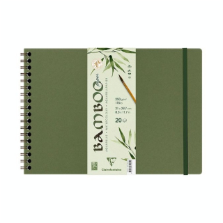 Papier Aquarelle Bamboo 250 g/m² Bloc Spiralé de 20 feuilles - Clairefontaine - Rougier et Plé