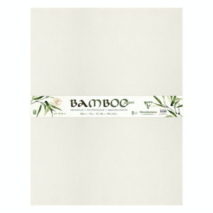 Papier Aquarelle Bamboo 250 g/m² 5 feuilles - Clairefontaine - Rougier et Plé
