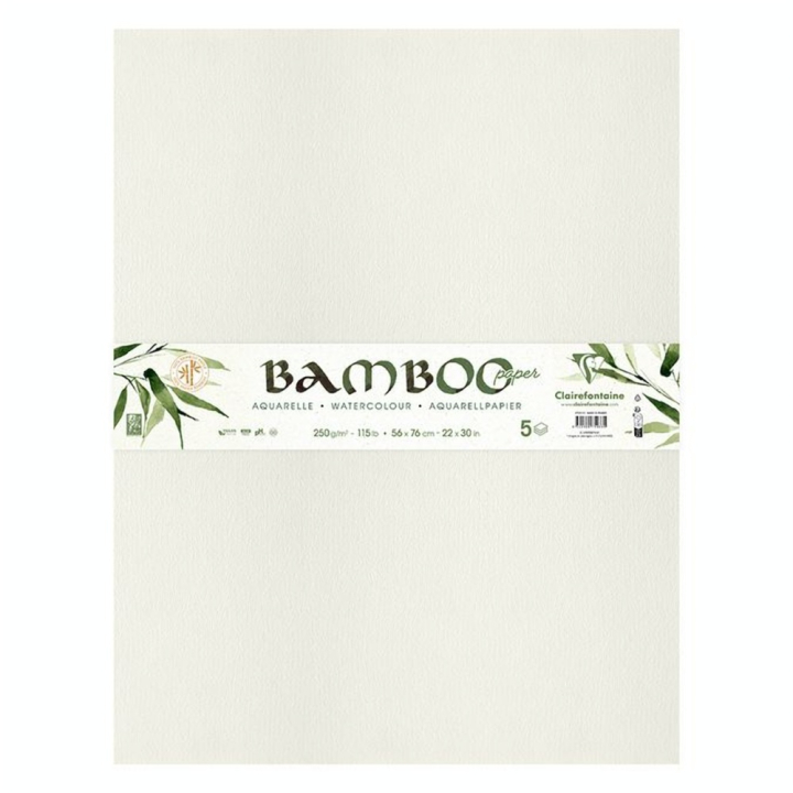 Papier Aquarelle Bamboo 250 g/m² 5 feuilles - Clairefontaine - Rougier et Plé
