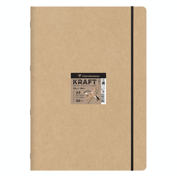Carnet de Dessin Kraft 115 g/m² 20 Feuilles - Piqué - Clairefontaine - Rougier et Plé
