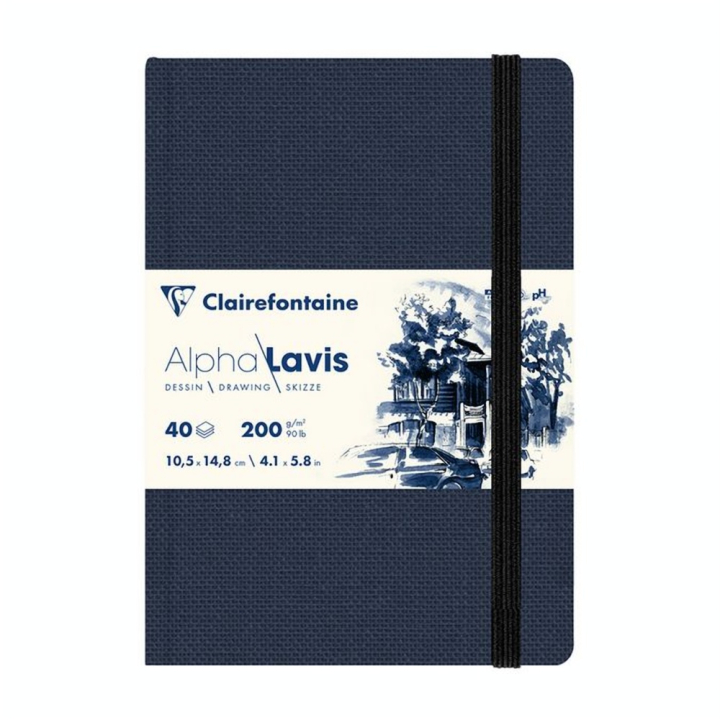 Carnet de Croquis Alpha Lavis Rigide 200 g/m² 40 Feuilles Ivoire - Clairefontaine - Rougier et Plé