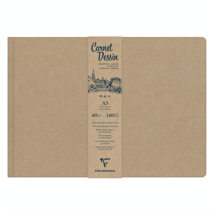 Carnet de Dessin 140 g/m² 40 Feuilles Blanches - Clairefontaine - Rougier et Plé