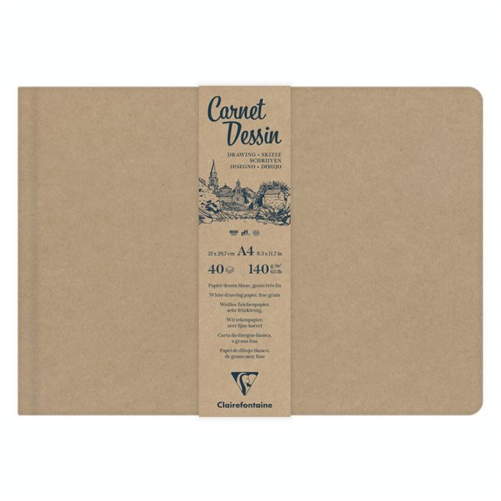 Carnet de Dessin 140 g/m² 40 Feuilles Blanches - Clairefontaine - Rougier et Plé
