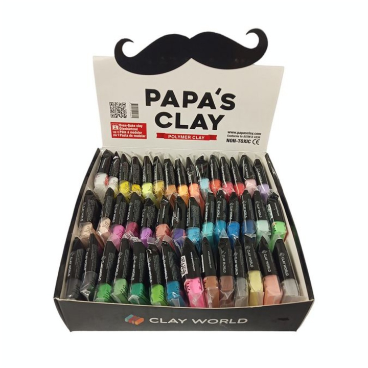 Pâte Polymère Papa's Clay Kit de 43 pcs - CLAY WORLD - Rougier et Plé
