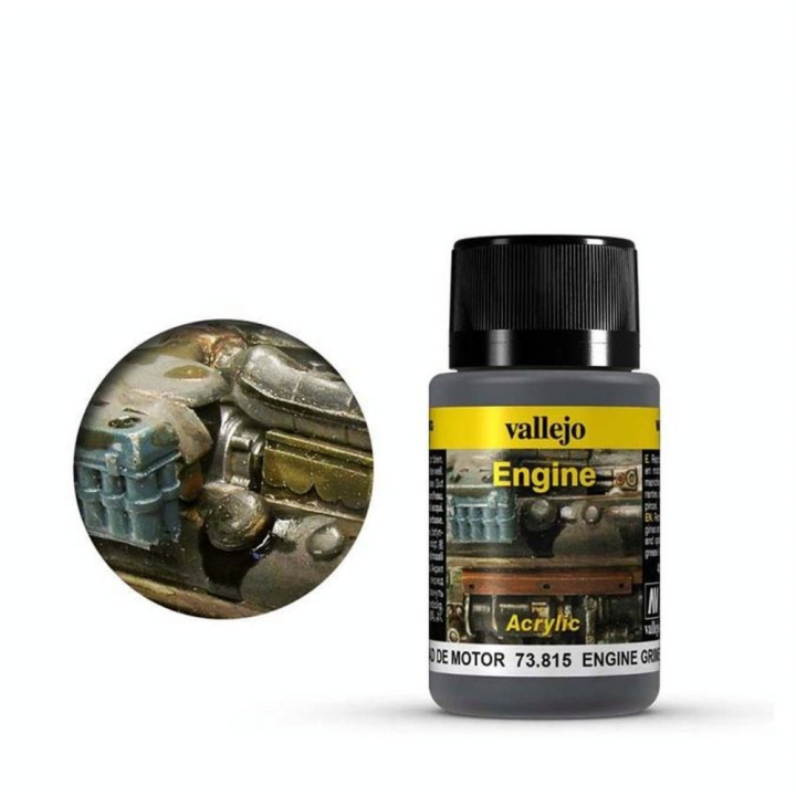 Peinture Maquette Acrylique 40 ml Effet Encrassement du moteur - Vallejo - Rougier et Plé